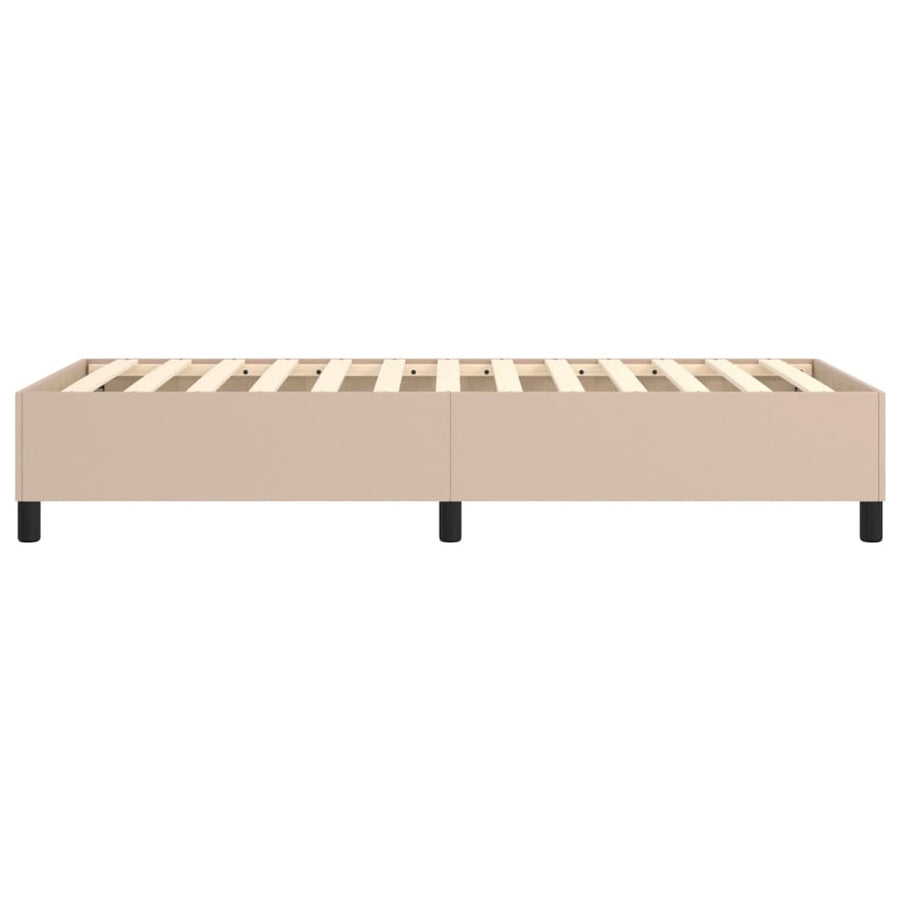 Boxspring Bed Kunstleer Kleurig Cappuccino 100 x 200 cm 35 cm