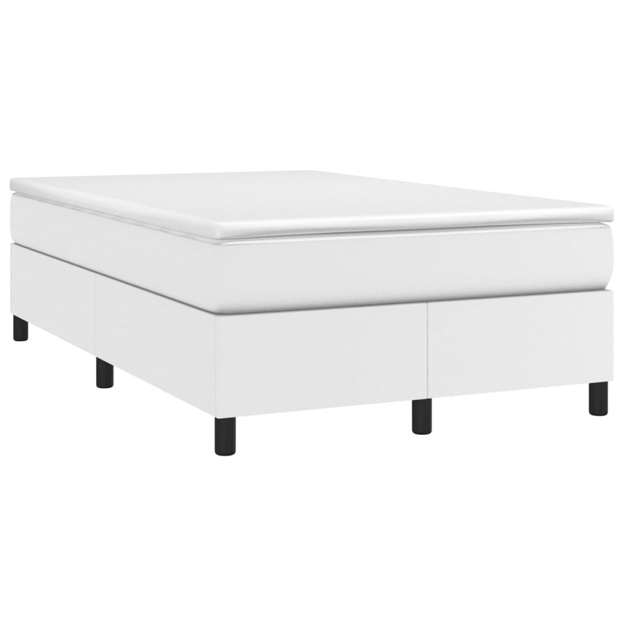 Boxspringframe Kunstleer Wit 120X200 Cm 120 x 200 cm 35 cm