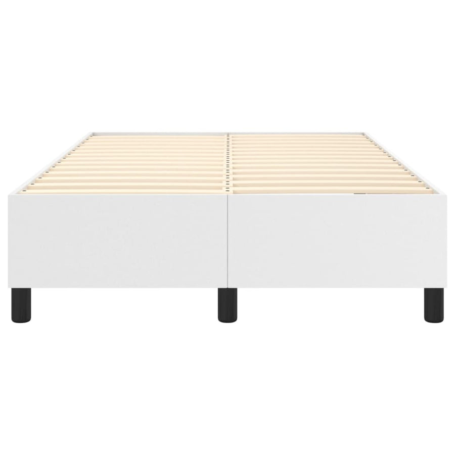 Boxspringframe Kunstleer Wit 120X200 Cm 120 x 200 cm 35 cm