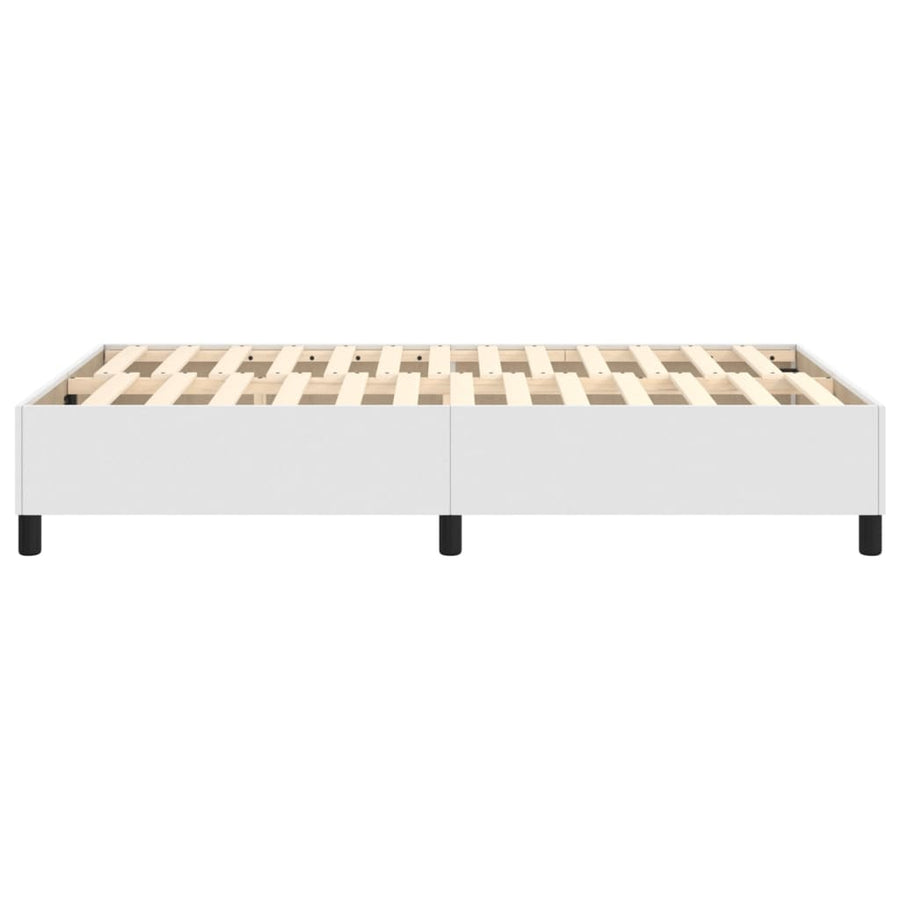Boxspringframe Kunstleer Wit 120X200 Cm 120 x 200 cm 35 cm