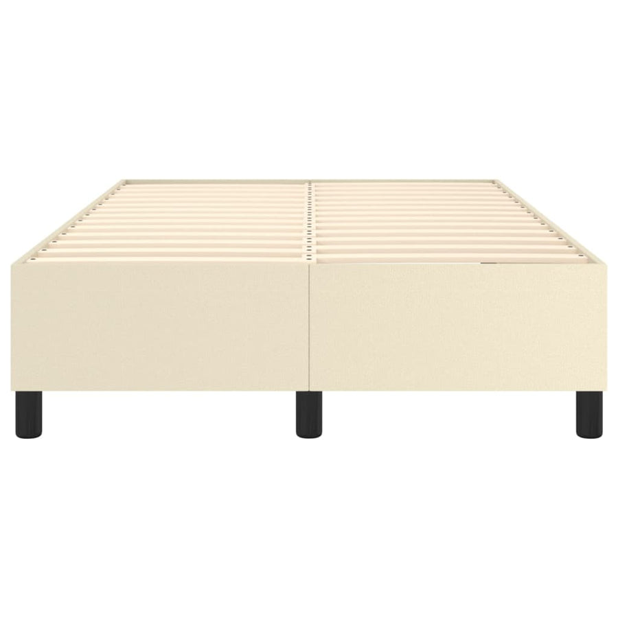 Boxspringframe kunstleer crèmekleurig 120x200 cm