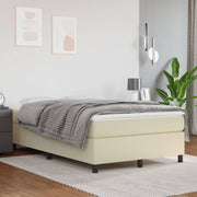 Boxspring bed 120x200 cm kunstleer crème