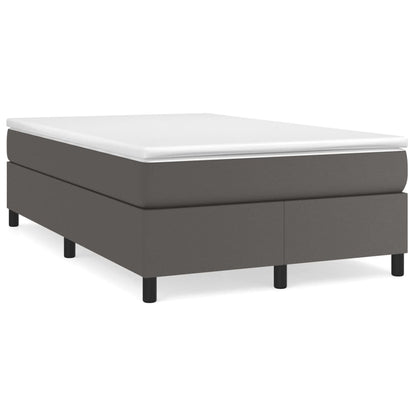 Boxspringframe Kunstleer Grijs 120X200 Cm 120 x 200 cm 35 cm