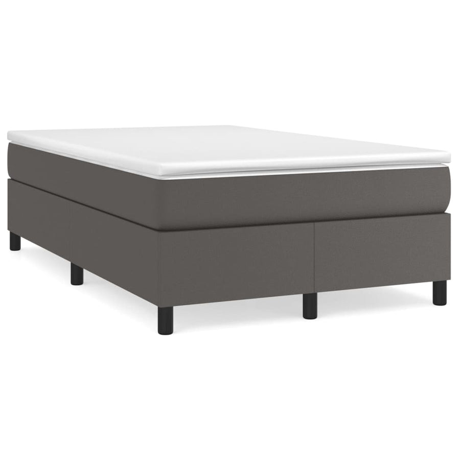 Boxspringframe Kunstleer Grijs 120X200 Cm 120 x 200 cm 35 cm