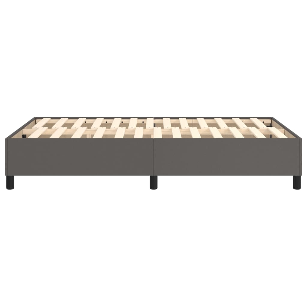 Boxspringframe Kunstleer Grijs 120X200 Cm 120 x 200 cm 35 cm