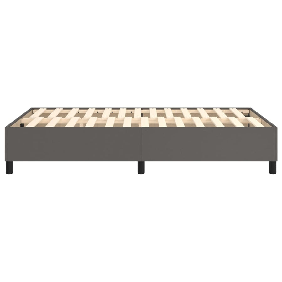 Boxspringframe Kunstleer Grijs 120X200 Cm 120 x 200 cm 35 cm