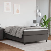 Boxspring bed 120x200 cm grijs kunstleer