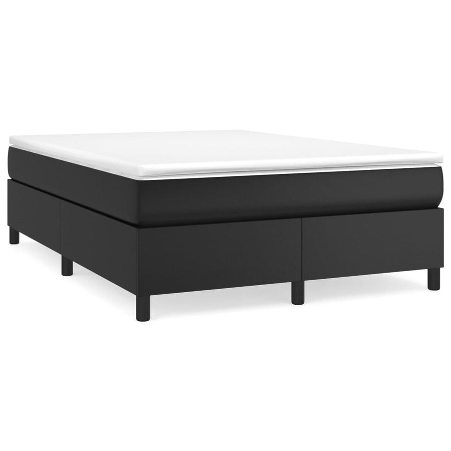 Boxspringframe Kunstleer 140 x 190 cm 35 cm Zwart