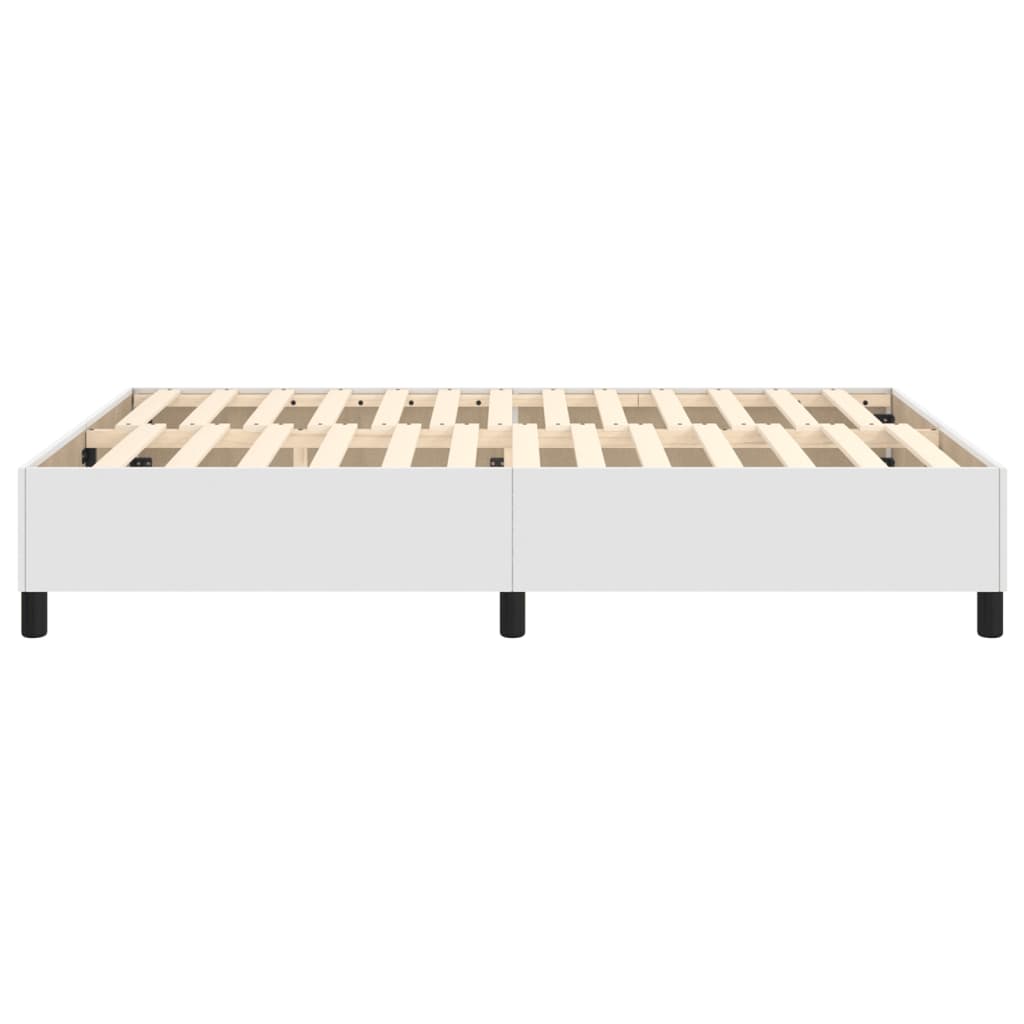 Boxspringframe Kunstleer 140 x 190 cm 35 cm Wit