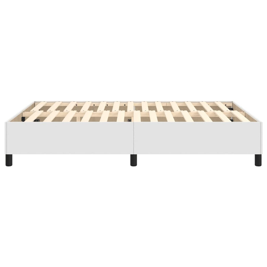 Boxspringframe Kunstleer 140 x 190 cm 35 cm Wit