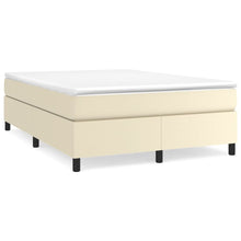 Boxspringframe kunstleer crèmekleurig 140x190 cm 140 x 190 cm 35 cm Crème