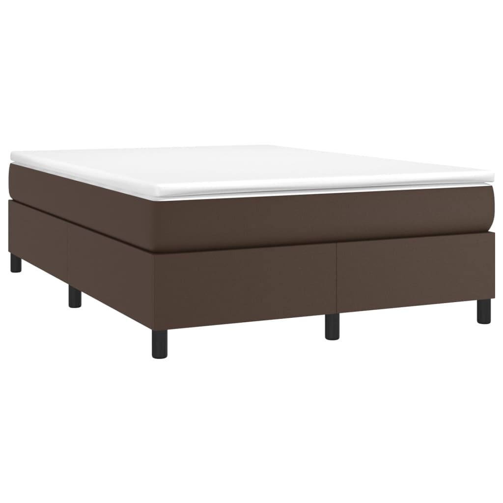 Boxspringframe Kunstleer 140 x 190 cm 35 cm Bruin