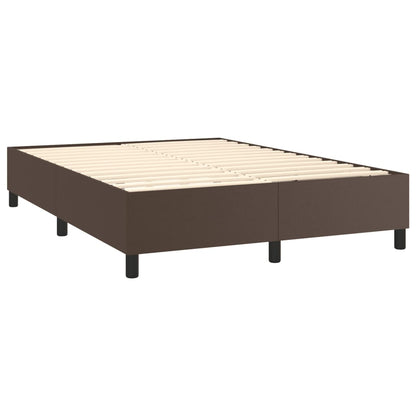 Boxspringframe Kunstleer 140 x 190 cm 35 cm Bruin