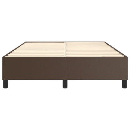 Boxspringframe Kunstleer 140 x 190 cm 35 cm Bruin