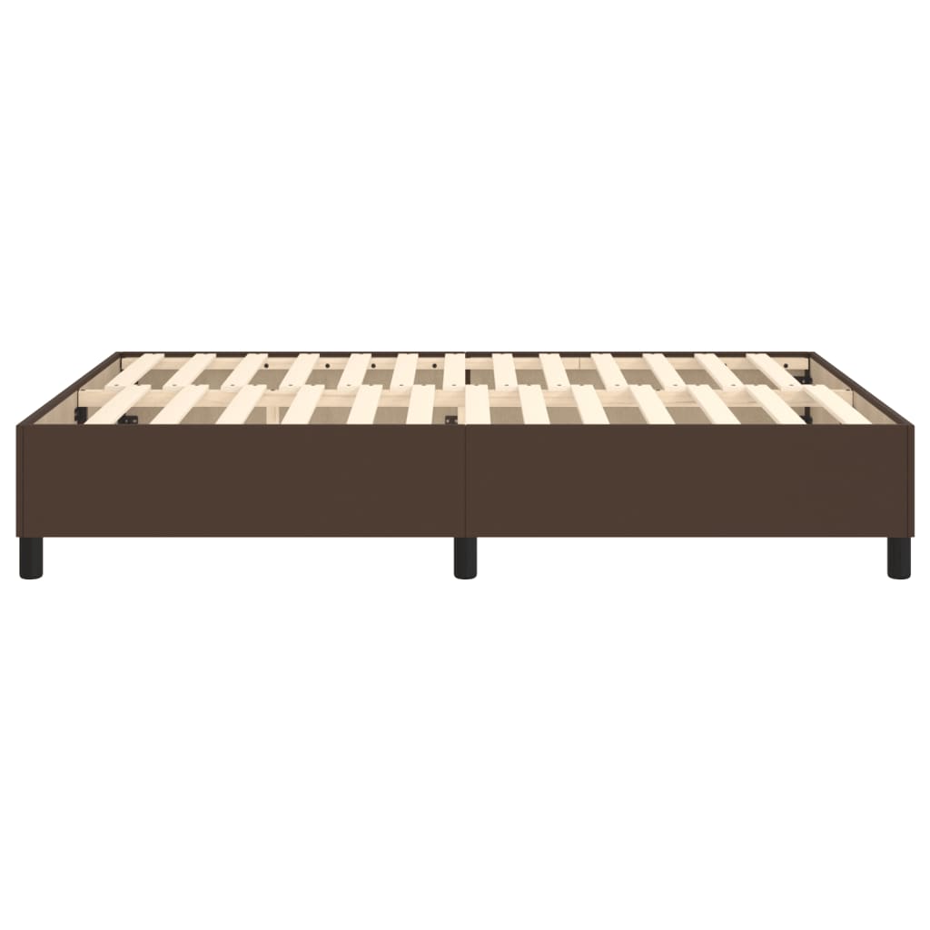 Boxspringframe Kunstleer 140 x 190 cm 35 cm Bruin