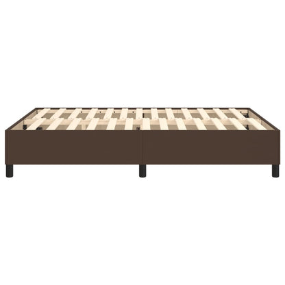 Boxspringframe Kunstleer 140 x 190 cm 35 cm Bruin