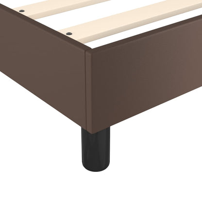Boxspringframe Kunstleer 140 x 190 cm 35 cm Bruin