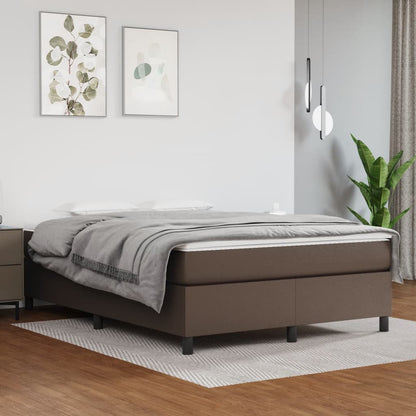 Boxspringframe Kunstleer 140 x 190 cm 35 cm Bruin