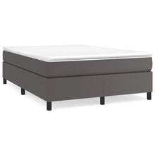 Boxspringframe kunstleer grijs 140x190 cm 140 x 190 cm 35 cm Grijs