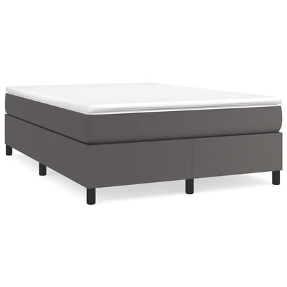 Boxspringframe kunstleer grijs 140x190 cm 140 x 190 cm 35 cm Grijs