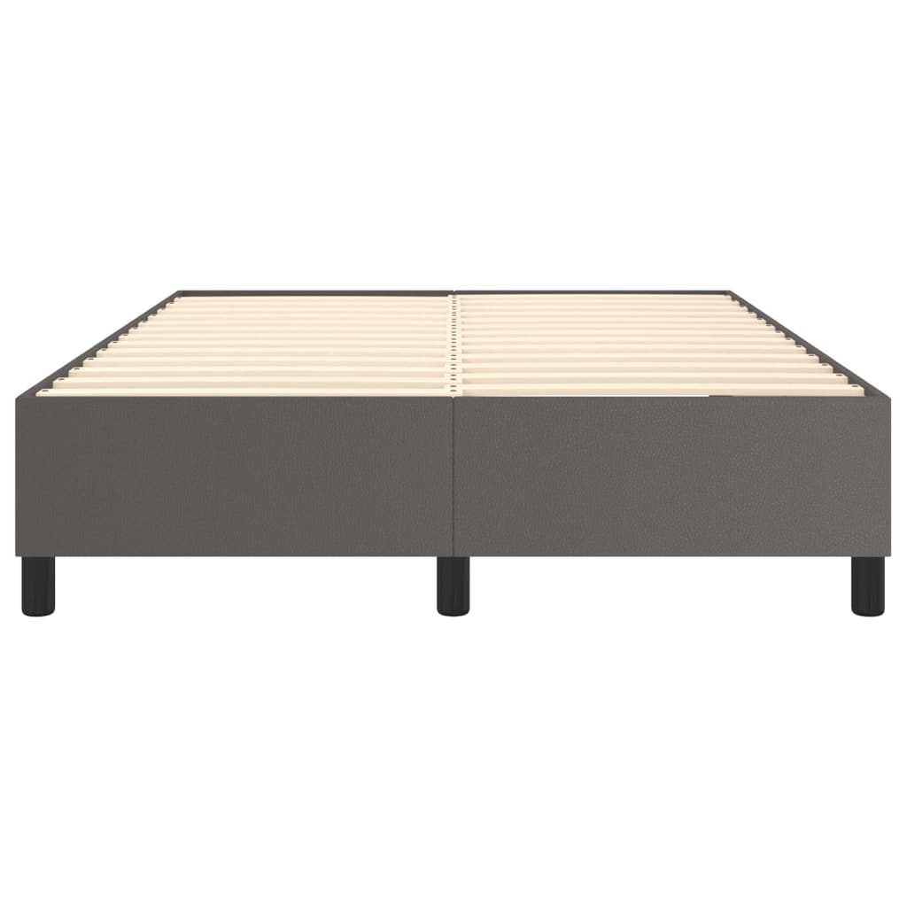 Boxspringframe kunstleer grijs 140x190 cm 140 x 190 cm 35 cm Grijs