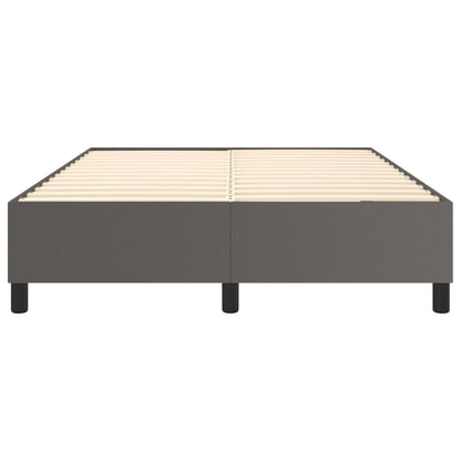 Boxspringframe kunstleer grijs 140x190 cm 140 x 190 cm 35 cm Grijs