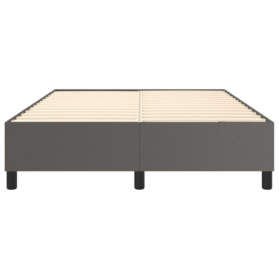 Boxspringframe kunstleer grijs 140x190 cm 140 x 190 cm 35 cm Grijs
