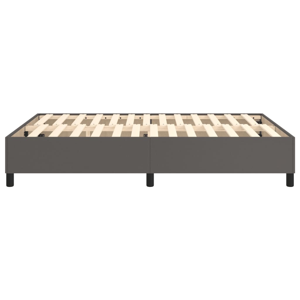 Boxspringframe kunstleer grijs 140x190 cm 140 x 190 cm 35 cm Grijs