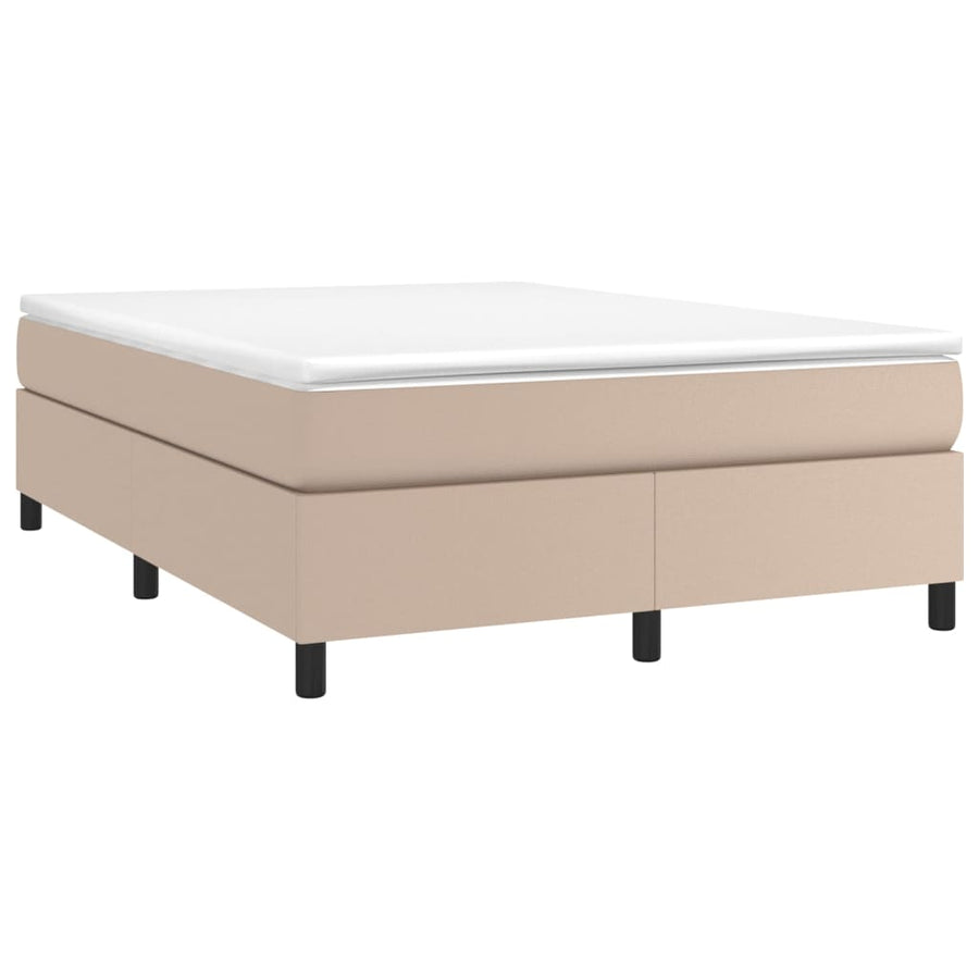Boxspringframe kunstleer cappuccino 140x190 cm 140 x 190 cm 35 cm Cappuccino