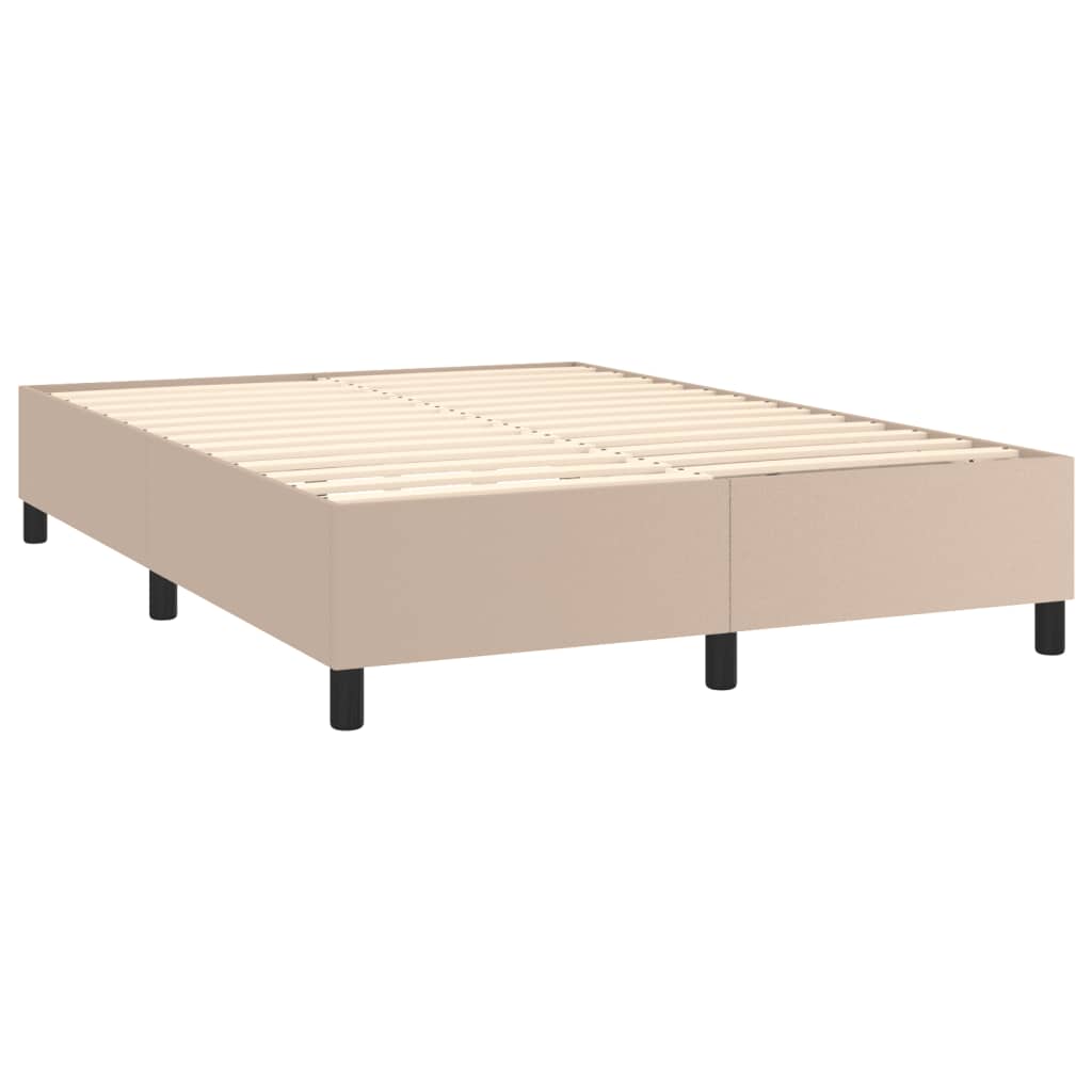 Boxspringframe kunstleer cappuccino 140x190 cm 140 x 190 cm 35 cm Cappuccino