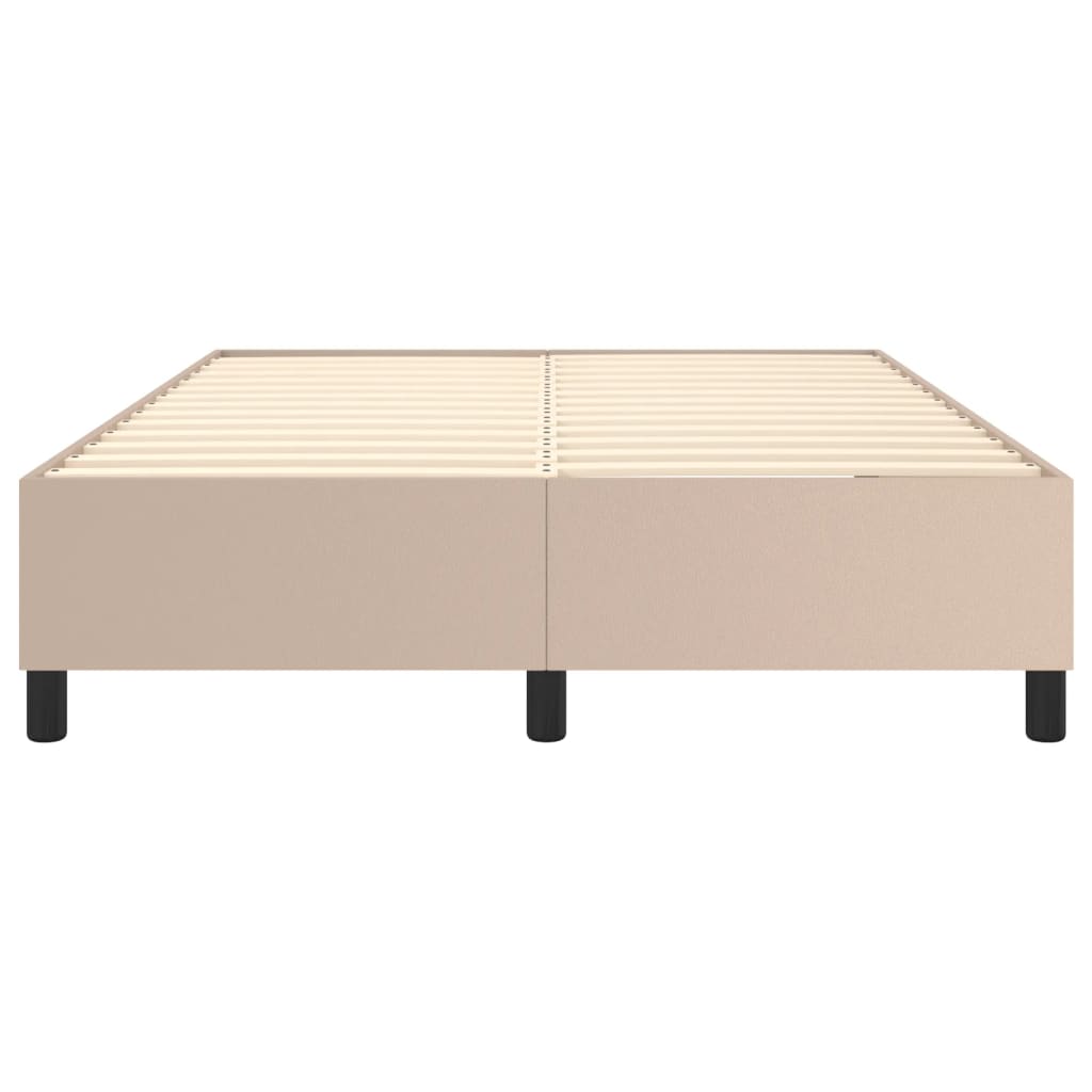 Boxspringframe kunstleer cappuccino 140x190 cm 140 x 190 cm 35 cm Cappuccino