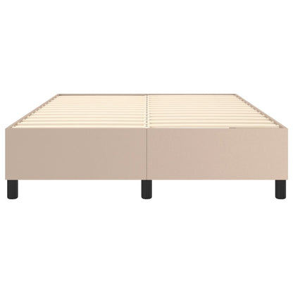 Boxspringframe kunstleer cappuccino 140x190 cm 140 x 190 cm 35 cm Cappuccino