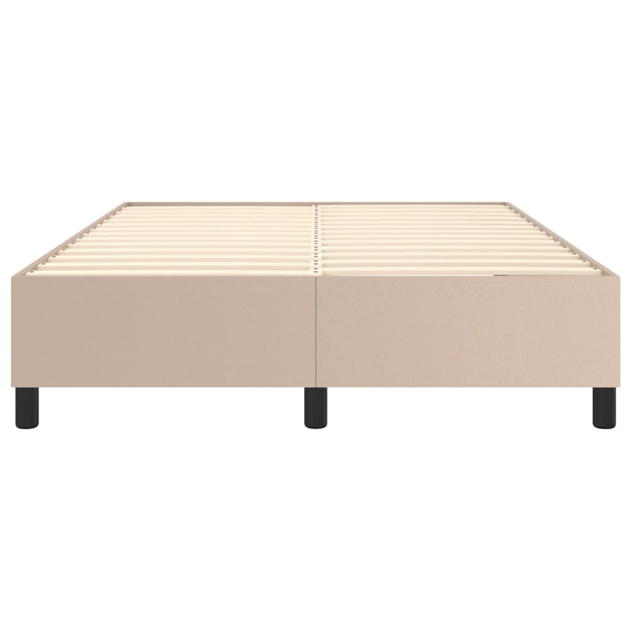Boxspringframe kunstleer cappuccino 140x190 cm 140 x 190 cm 35 cm Cappuccino