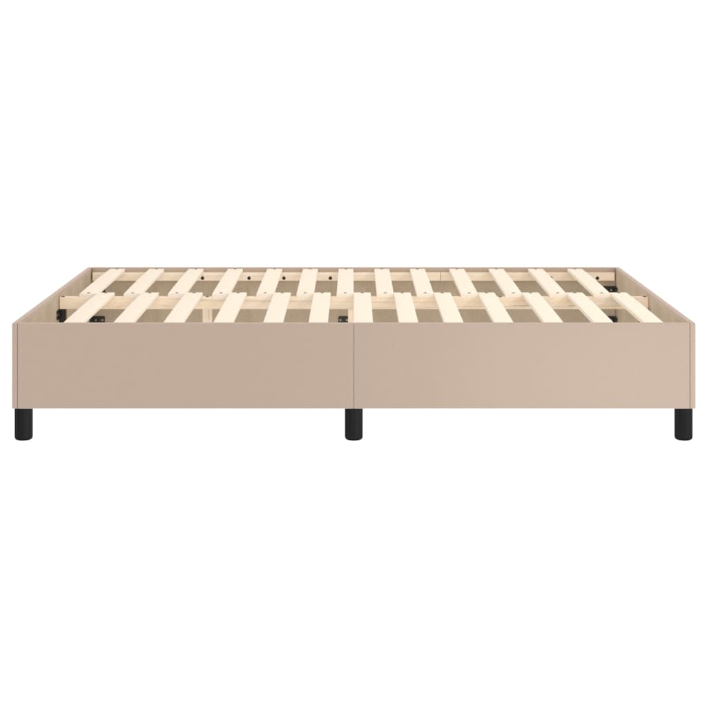 Boxspringframe kunstleer cappuccino 140x190 cm 140 x 190 cm 35 cm Cappuccino