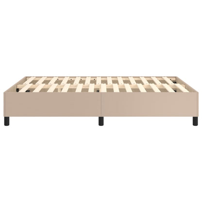 Boxspringframe kunstleer cappuccino 140x190 cm 140 x 190 cm 35 cm Cappuccino