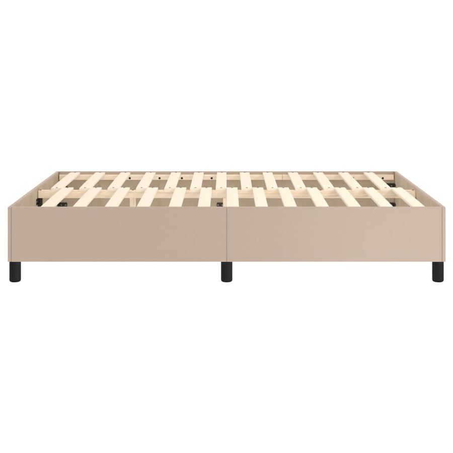 Boxspringframe kunstleer cappuccino 140x190 cm 140 x 190 cm 35 cm Cappuccino
