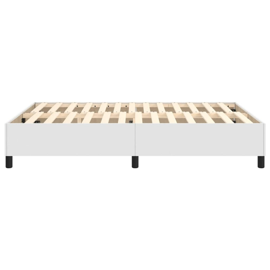 Boxspringframe Kunstleer 140 x 200 cm 35 cm Wit