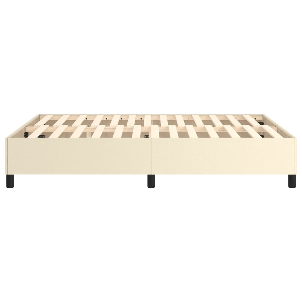 Boxspringframe kunstleer crèmekleurig 140x200 cm 140 x 200 cm 35 cm Crème
