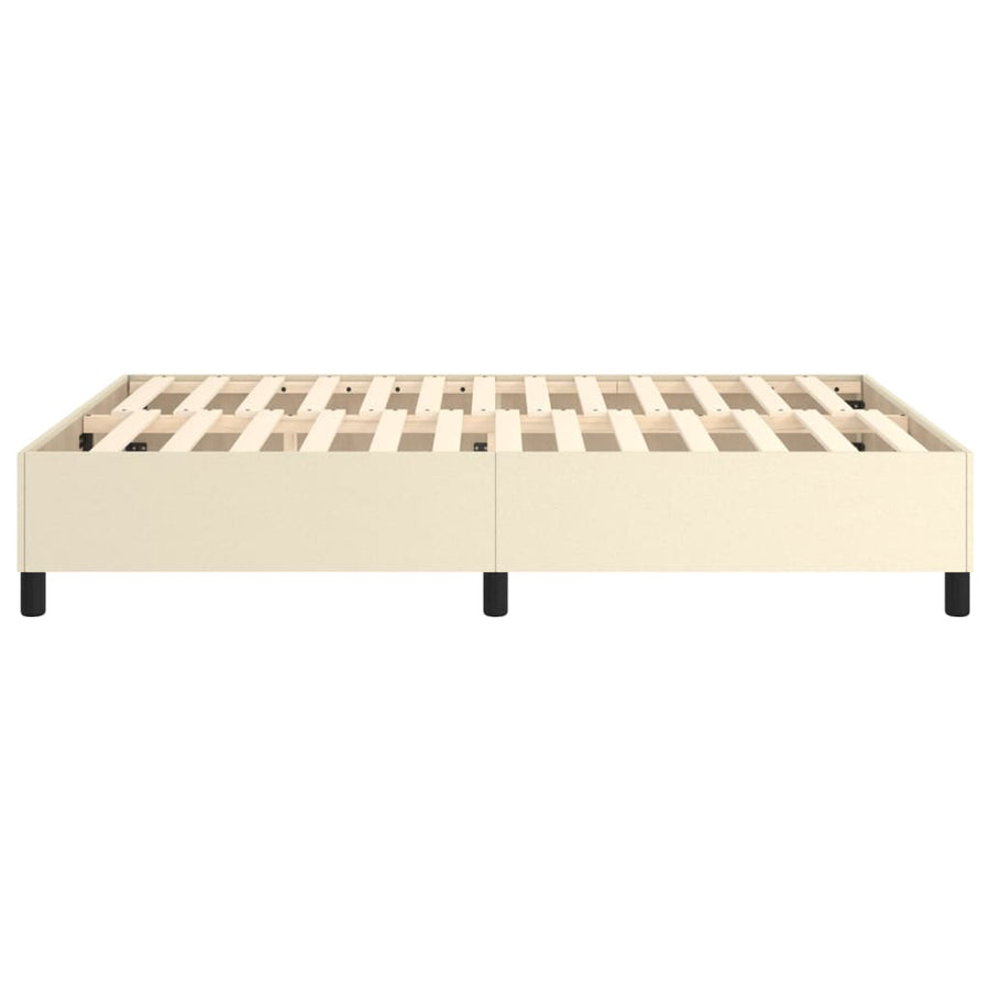 Boxspringframe kunstleer crèmekleurig 140x200 cm 140 x 200 cm 35 cm Crème