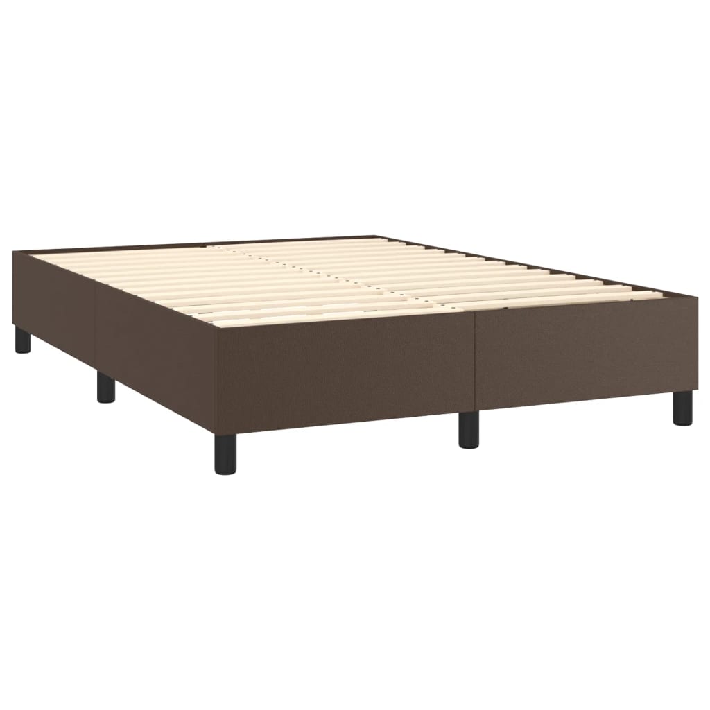 Boxspringframe Kunstleer 140 x 200 cm 35 cm Bruin