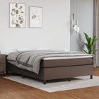 Boxspring bed bruin 140x200 cm kunstleer