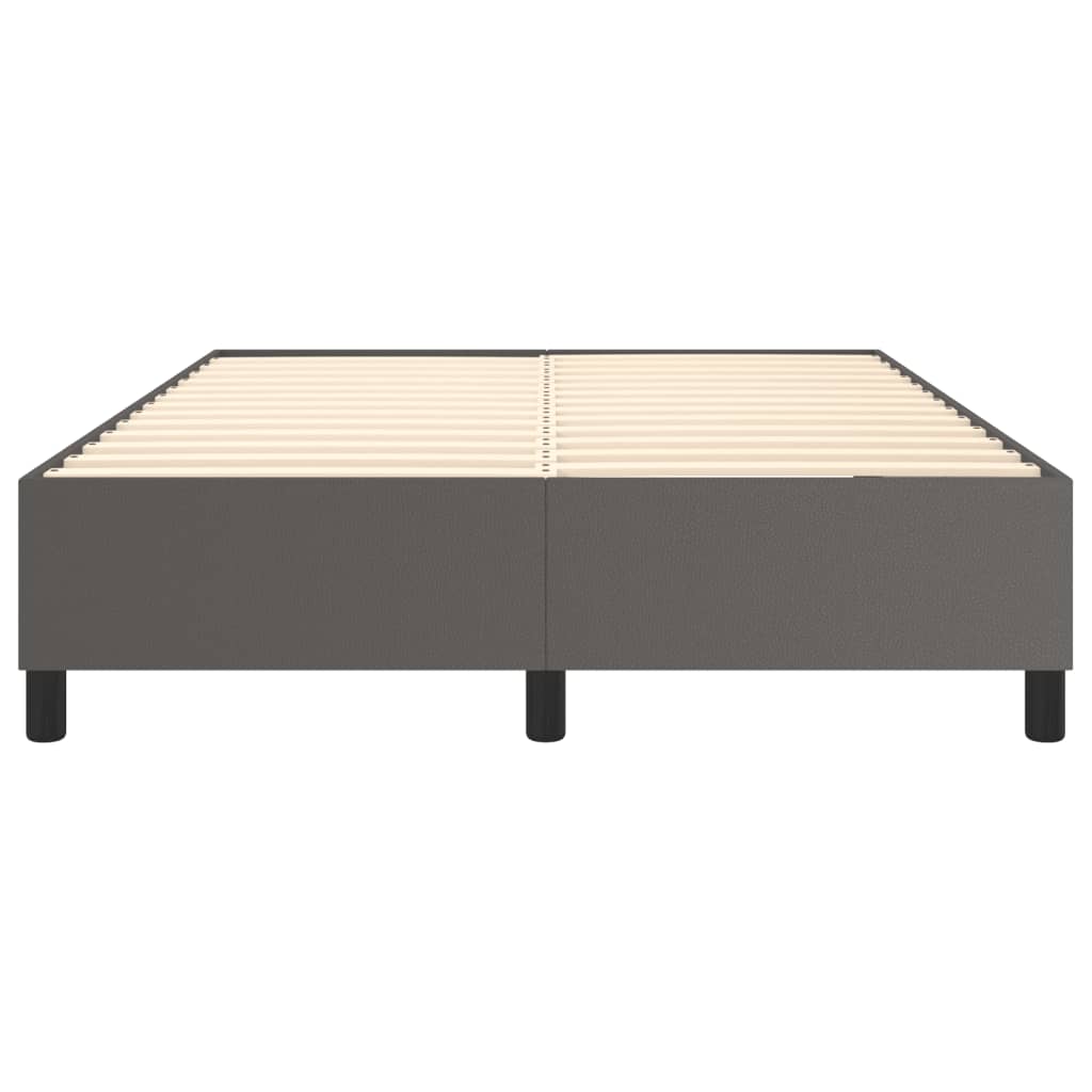 Boxspringframe kunstleer grijs 140x200 cm 140 x 200 cm 35 cm Grijs