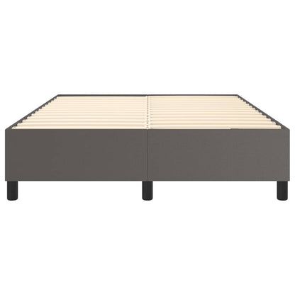 Boxspringframe kunstleer grijs 140x200 cm 140 x 200 cm 35 cm Grijs