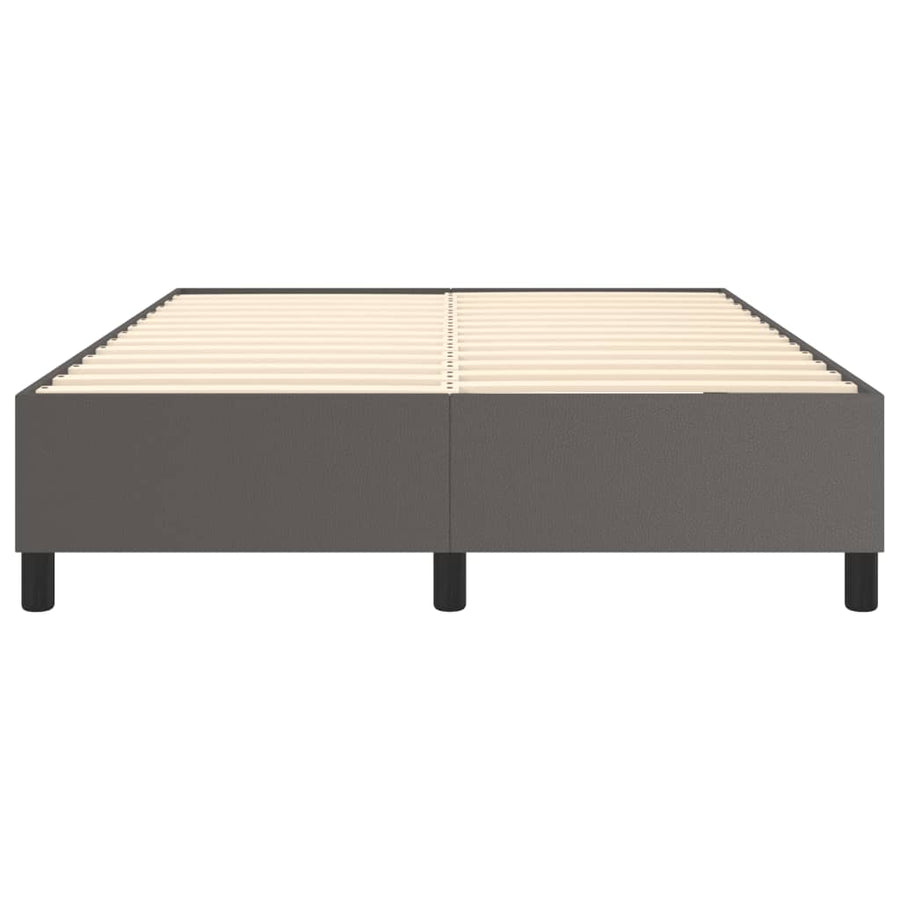 Boxspringframe kunstleer grijs 140x200 cm 140 x 200 cm 35 cm Grijs