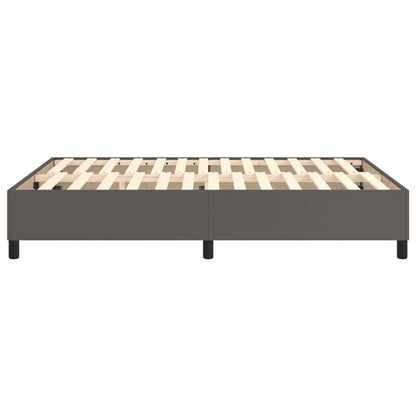 Boxspringframe kunstleer grijs 140x200 cm 140 x 200 cm 35 cm Grijs