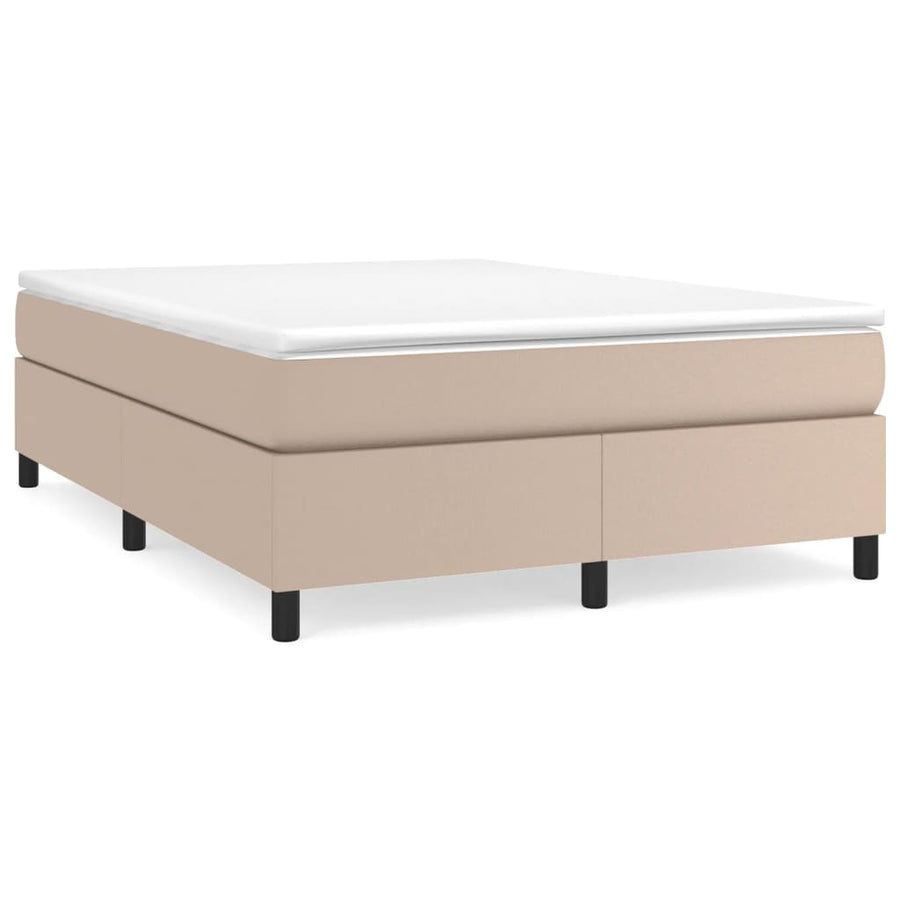 Boxspringframe kunstleer cappuccino 140x200 cm 140 x 200 cm 35 cm Cappuccino