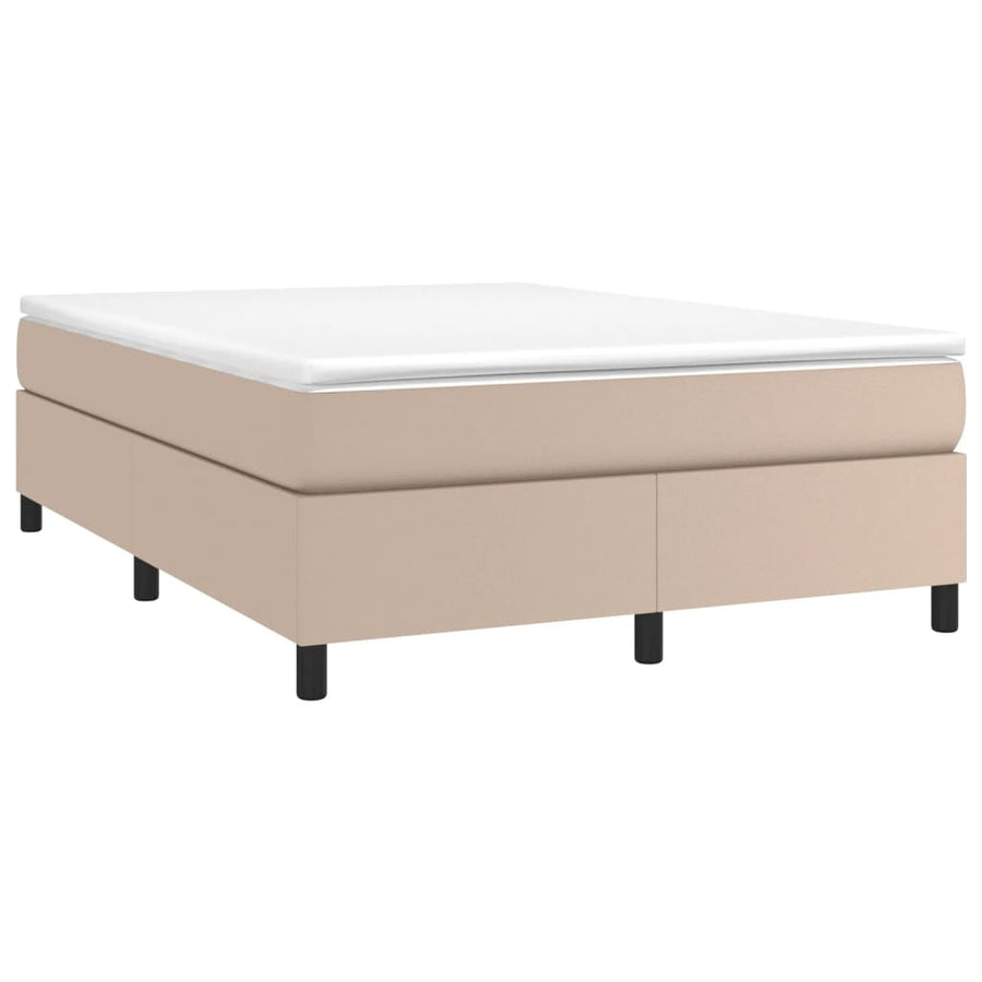 Boxspringframe kunstleer cappuccino 140x200 cm 140 x 200 cm 35 cm Cappuccino