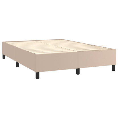 Boxspringframe kunstleer cappuccino 140x200 cm 140 x 200 cm 35 cm Cappuccino
