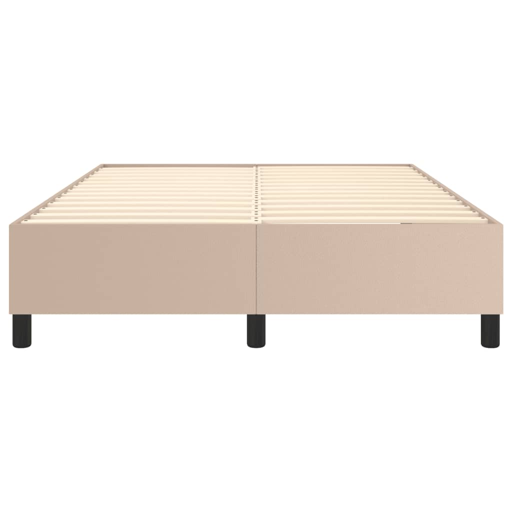 Boxspringframe kunstleer cappuccino 140x200 cm 140 x 200 cm 35 cm Cappuccino