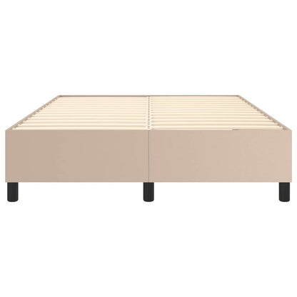 Boxspringframe kunstleer cappuccino 140x200 cm 140 x 200 cm 35 cm Cappuccino